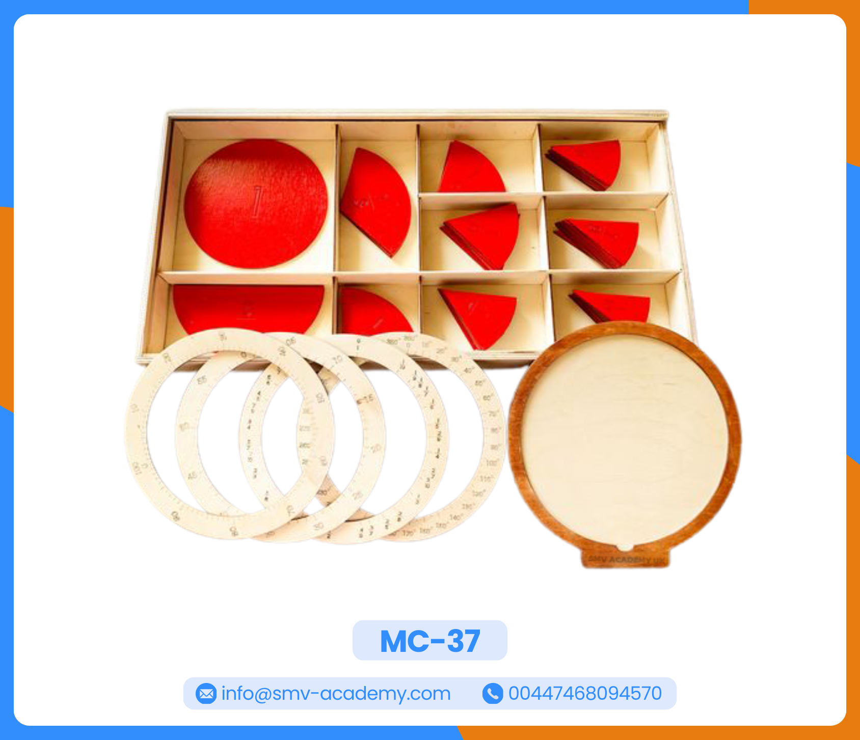 صندوق دوائر الكسور - Fraction circles Box